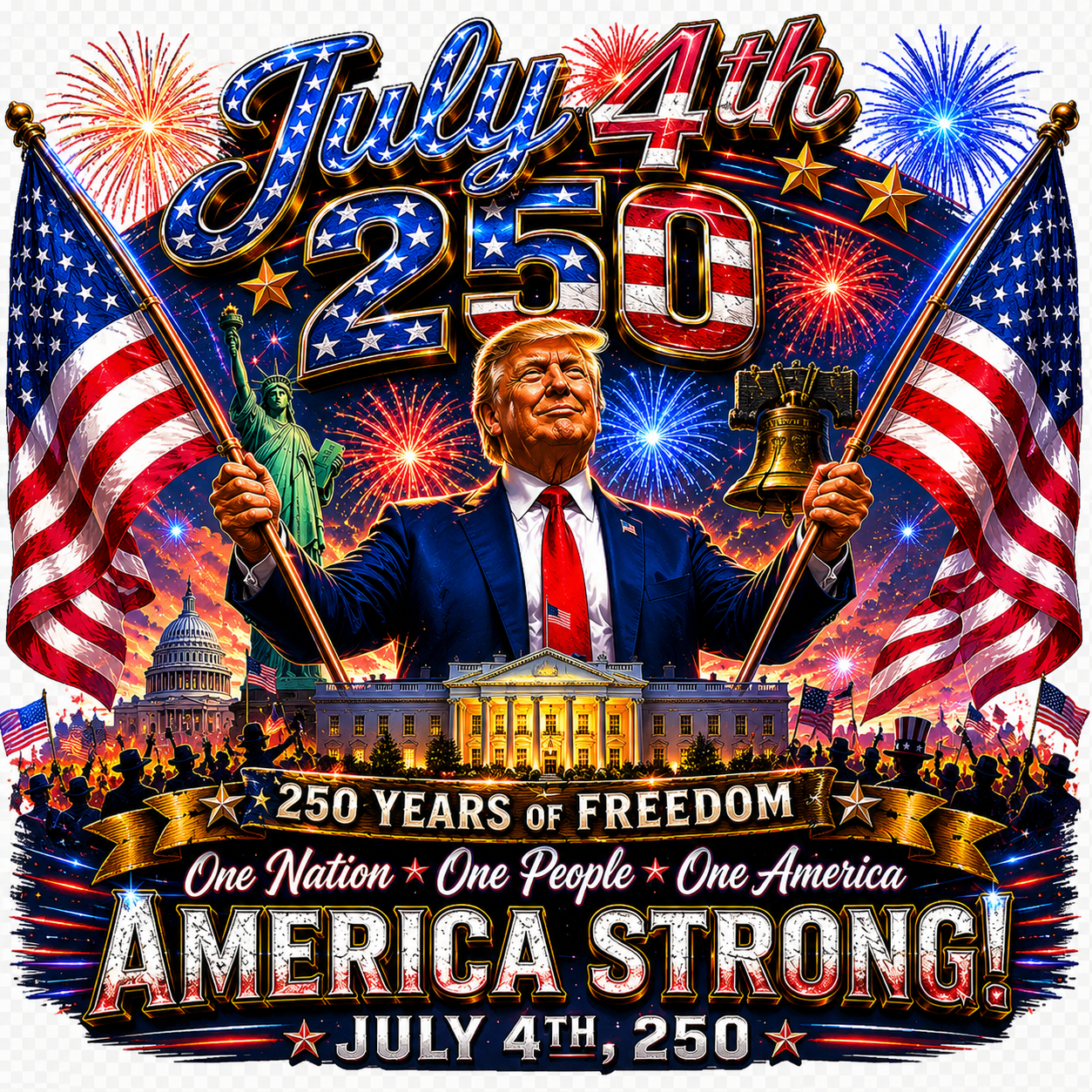 250 Years America Strong - Trump - Image 3